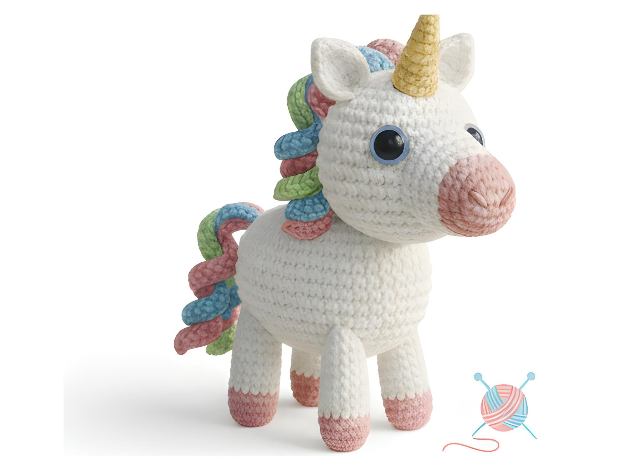 Beginner Crochet Unicorn Pattern – Instant PDF – Easy Unicorn Amigurumi Tutorial – Crochet Toy DIY