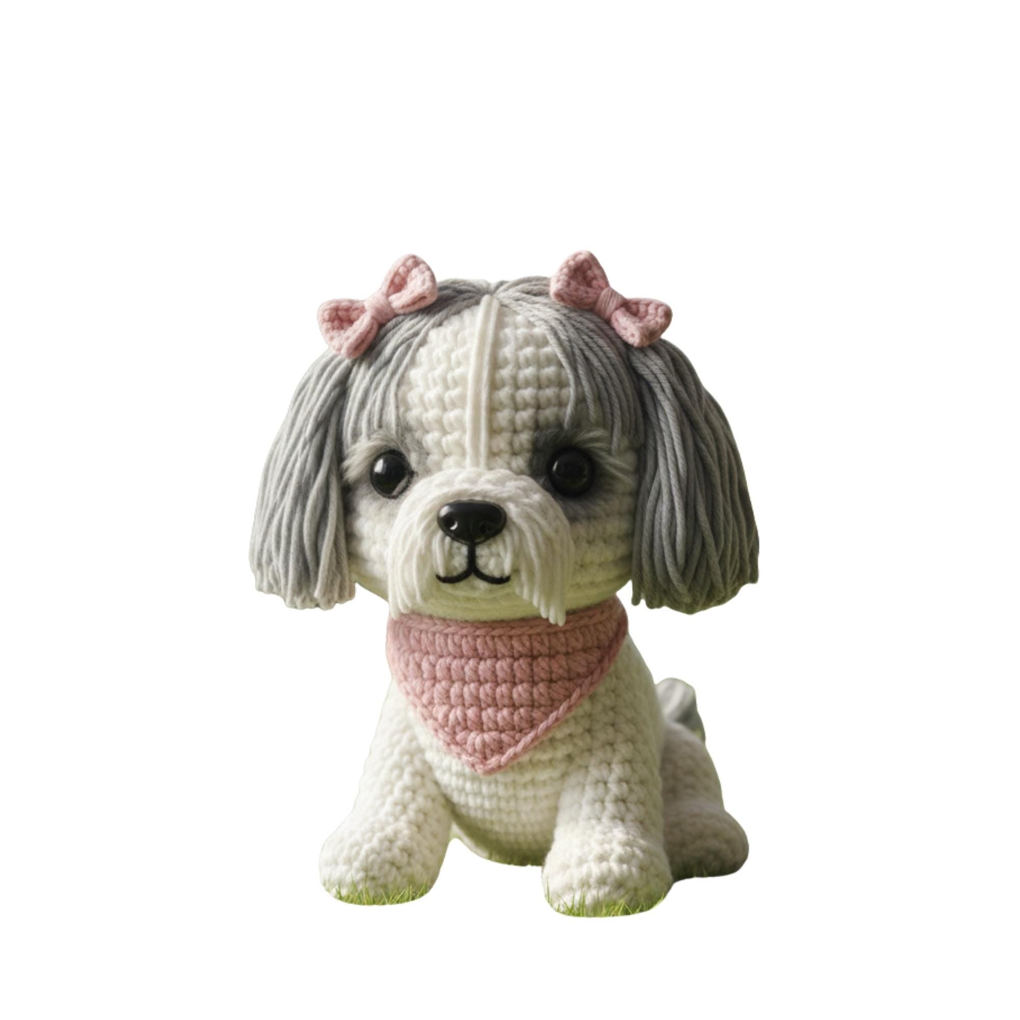 Amigurumi Crochet Shih Tzu Dog Puppy PDF Pattern | Realistic Stuffed Animal Crochet Tutorial | DIY Puppy Plushie Guide