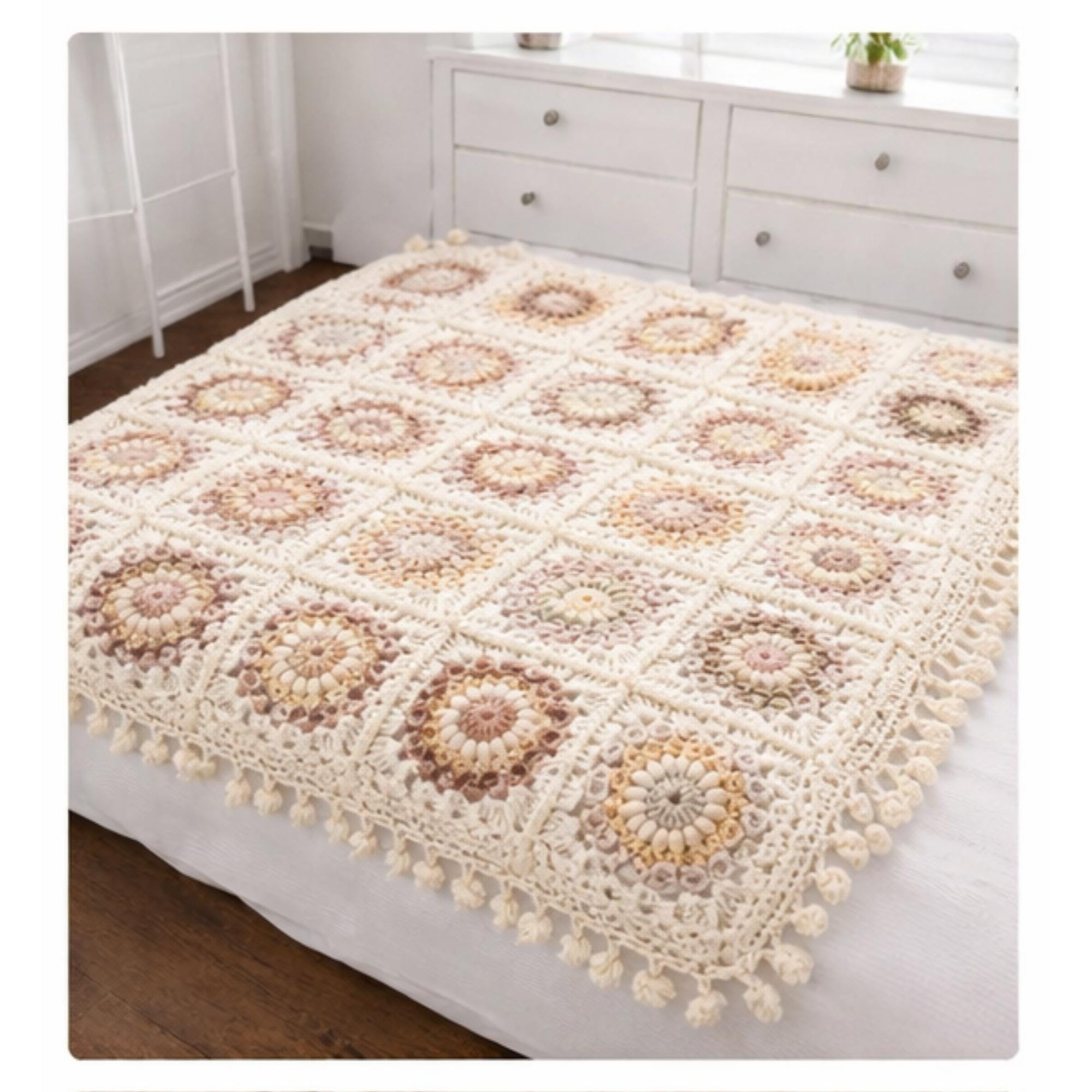 Crochet Baby Blanket Pattern PDF - Heirloom Style Afghan - Instant Download Digital Pattern - Beginner Friendly Crochet Instructions