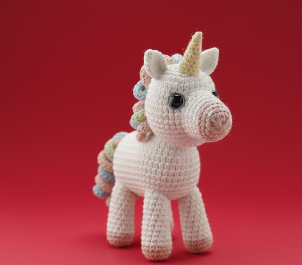 Beginner Crochet Unicorn Pattern – Instant PDF – Easy Unicorn Amigurumi Tutorial – Crochet Toy DIY