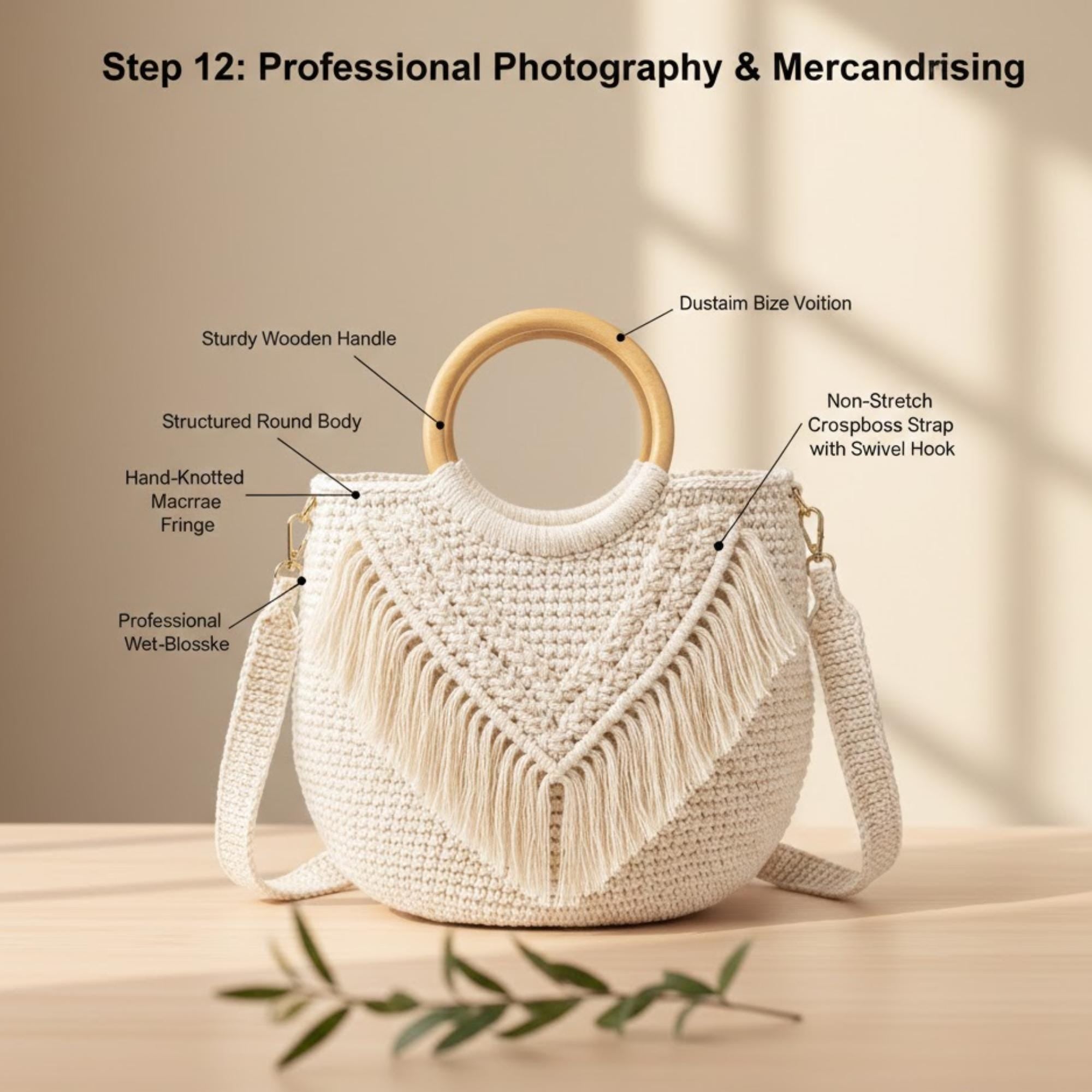Crochet Boho Bag Pattern PDF - Macrame Style Knot Bag - Instant Download - Summer Market Tote - Beginner Friendly Digital Pattern