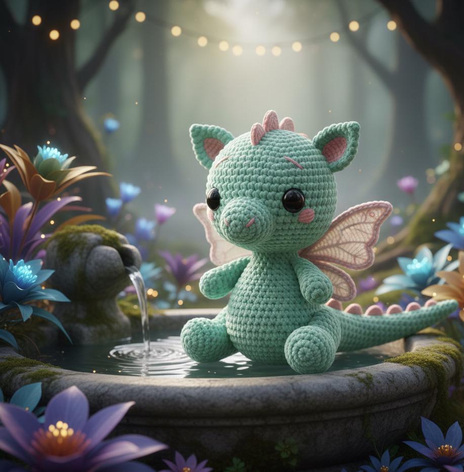 Amigurumi Crochet Fairy Dragon Pattern PDF | Magical Dragon Plushie Tutorial, Fantasy Creature DIY Digital Download, English Crochet Pattern