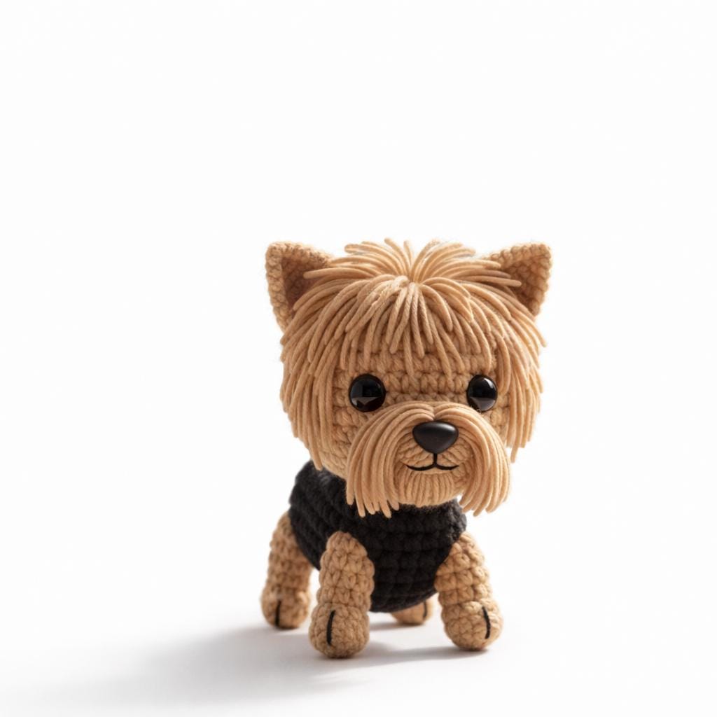 Amigurumi Crochet Yorkie Pattern PDF | Amigurumi Yorkshire Terrier Tutorial | DIY Stuffed Animal | Digital Download