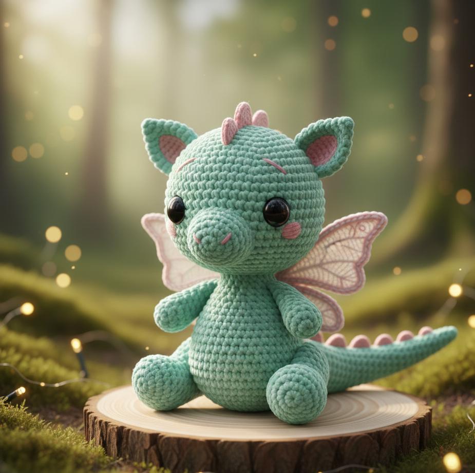 Amigurumi Crochet Fairy Dragon Pattern PDF | Magical Dragon Plushie Tutorial, Fantasy Creature DIY Digital Download, English Crochet Pattern